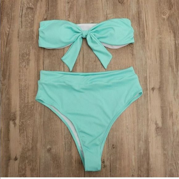 HIGH waisted bandeau bikini - Picture 2 of 6